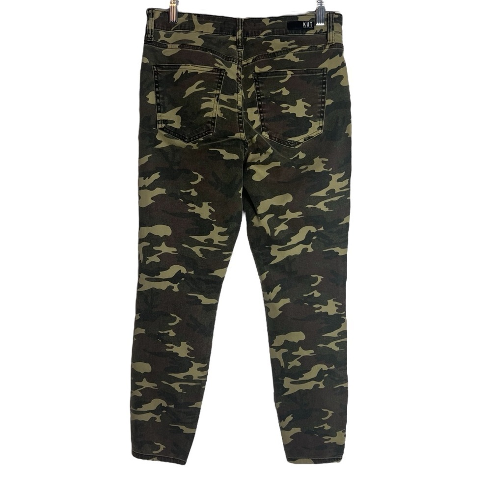 KUT FROM THE CLOTH Distressed Connie High-rise Camo Skinny Pants in Camo Size 4 - Picture 3 of 10